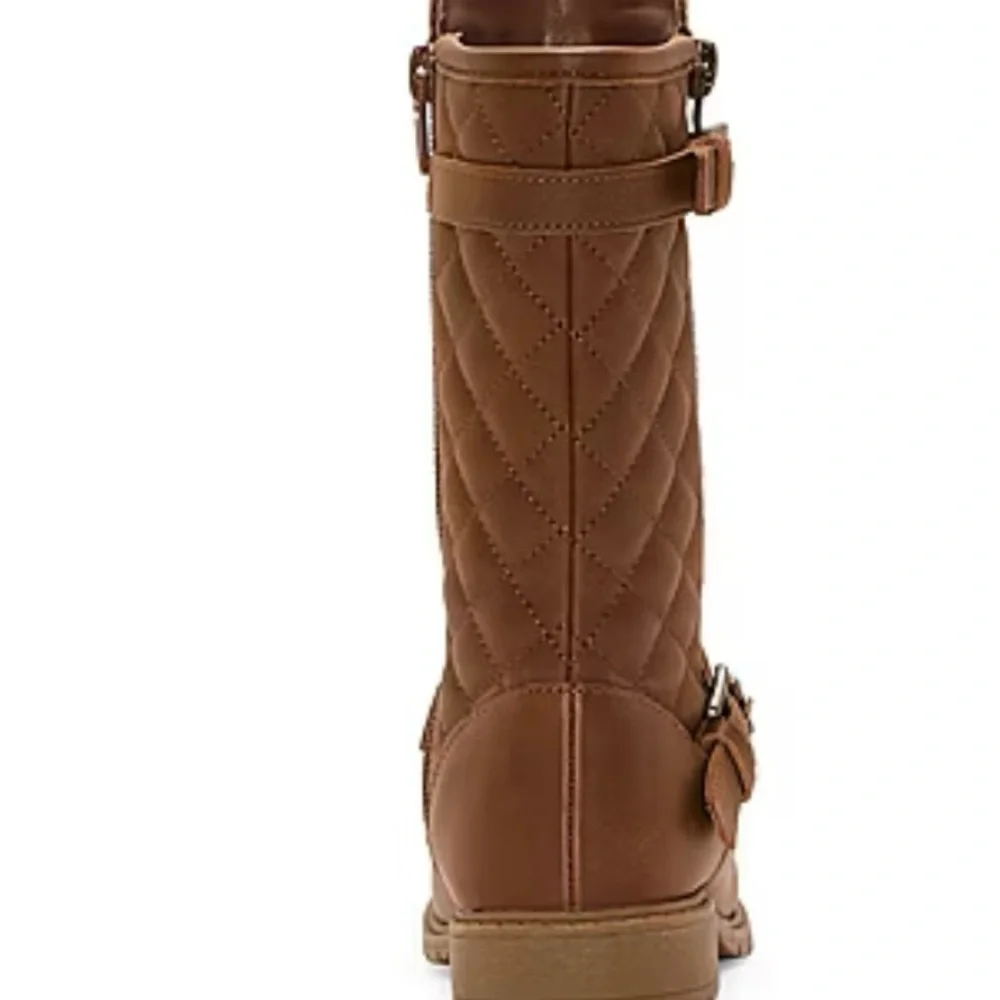 Stylish Brown Quilted Riding Boots